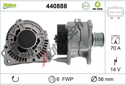 VALEO Altern�tor VALEO RE-GEN REMANUFACTURED VA 440888, 440888