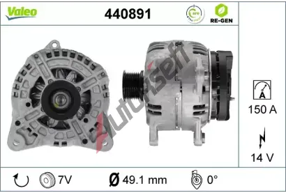 VALEO Alterntor VALEO RE-GEN REMANUFACTURED VA 440891, 440891