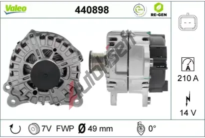 VALEO Alternátor VALEO RE-GEN REMANUFACTURED VA 440898, 440898 VALEO Alternátor VALEO RE-GEN REMANUFACTURED VA 440898, 440898