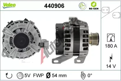 VALEO Alterntor VALEO RE-GEN REMANUFACTURED VA 440906, 440906