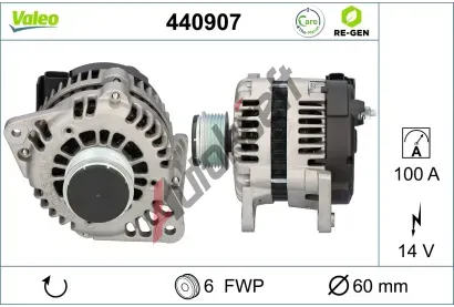 VALEO Altern�tor REMANUFACTURED PREMIUM VA 440907, 440907