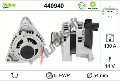 VALEO Alterntor VALEO RE-GEN REMANUFACTURED VA 440940, 440940