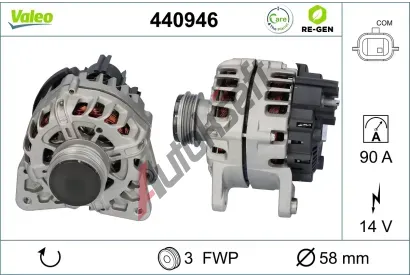 VALEO Altern�tor VALEO RE-GEN REMANUFACTURED VA 440946, 440946