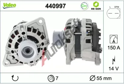 VALEO Alternátor VALEO RE-GEN REMANUFACTURED VA 440997, 440997 VALEO Alternátor VALEO RE-GEN REMANUFACTURED VA 440997, 440997