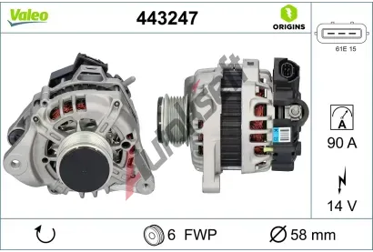VALEO Alterntor NEW ORIGINAL PART VA 443247, 443247