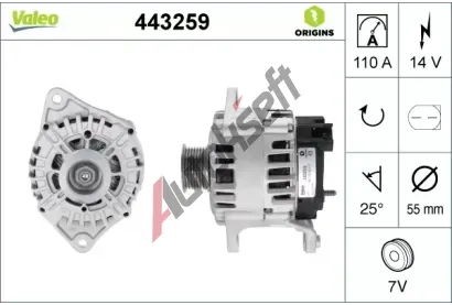 VALEO Alterntor VALEO ORIGINS NEW OE TECHNOLOGY VA 443259, 443259