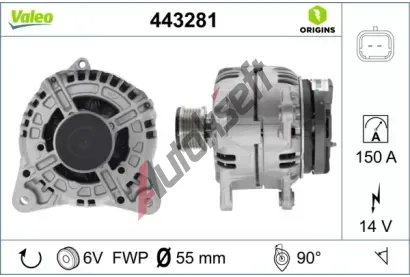 VALEO Alterntor VALEO ORIGINS NEW VA 443281, 443281