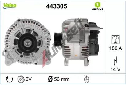 VALEO Alterntor VALEO ORIGINS NEW OE TECHNOLOGY VA 443305, 443305