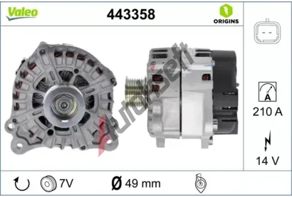 VALEO Alterntor VALEO ORIGINS NEW VA 443358, 443358