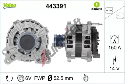 VALEO Alterntor VALEO ORIGINS NEW VA 443391, 443391