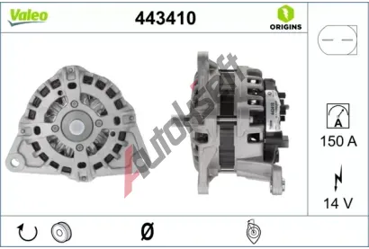 VALEO Alterntor VALEO ORIGINS NEW VA 443410, 443410