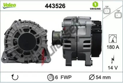 VALEO Alternátor VALEO ORIGINS NEW VA 443526, 443526 VALEO Alternátor VALEO ORIGINS NEW VA 443526, 443526