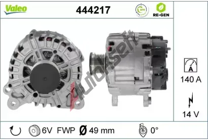 VALEO Alterntor VALEO RE-GEN REMANUFACTURED VA 444217, 444217