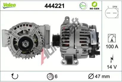 VALEO Alternátor VALEO RE-GEN REMANUFACTURED VA 444221, 444221 VALEO Alternátor VALEO RE-GEN REMANUFACTURED VA 444221, 444221