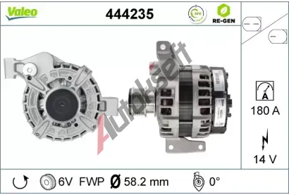 VALEO Alterntor VALEO RE-GEN REMANUFACTURED VA 444235, 444235