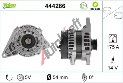 VALEO Alterntor VALEO RE-GEN REMANUFACTURED VA 444286, 444286