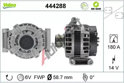 VALEO Alterntor VALEO RE-GEN REMANUFACTURED VA 444288, 444288