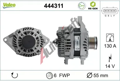 VALEO Alterntor VALEO RE-GEN REMANUFACTURED VA 444311, 444311