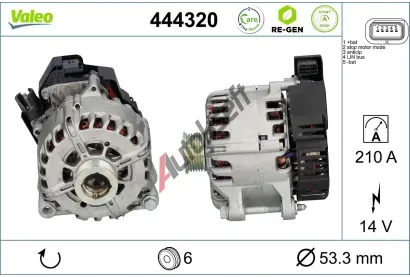 VALEO Gener�tor start�ru VALEO RE-GEN REMANUFACTURED STOP&START VA 444320, 444320