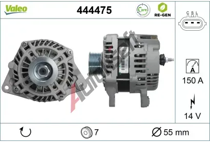VALEO Alternátor VALEO RE-GEN REMANUFACTURED VA 444475, 444475 VALEO Alternátor VALEO RE-GEN REMANUFACTURED VA 444475, 444475