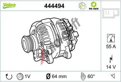 VALEO Altern�tor VALEO RE-GEN REMANUFACTURED VA 444494, 444494