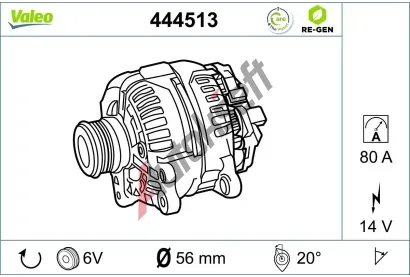 VALEO Alternátor VALEO RE-GEN REMANUFACTURED VA 444513, 444513 VALEO Alternátor VALEO RE-GEN REMANUFACTURED VA 444513, 444513