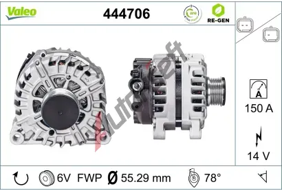 VALEO Alterntor VALEO RE-GEN REMANUFACTURED VA 444706, 444706