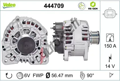 VALEO Alterntor VALEO RE-GEN REMANUFACTURED VA 444709, 444709