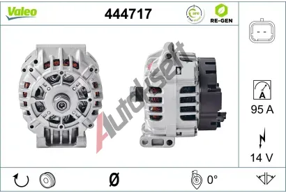 VALEO Alterntor VALEO RE-GEN REMANUFACTURED VA 444717, 444717