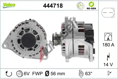 VALEO Alterntor VALEO RE-GEN REMANUFACTURED VA 444718, 444718