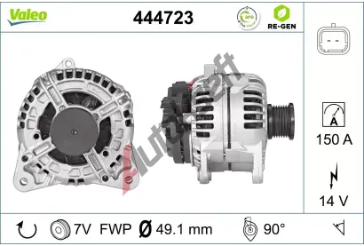 VALEO Altern�tor VALEO RE-GEN REMANUFACTURED VA 444723, 444723