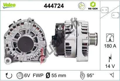 VALEO Alterntor VALEO RE-GEN REMANUFACTURED VA 444724, 444724