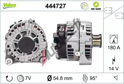 VALEO Alterntor VALEO RE-GEN REMANUFACTURED VA 444727, 444727