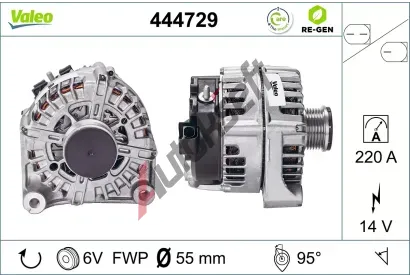 VALEO Alterntor VALEO RE-GEN REMANUFACTURED VA 444729, 444729