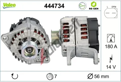 VALEO Alternátor VALEO RE-GEN REMANUFACTURED VA 444734, 444734 VALEO Alternátor VALEO RE-GEN REMANUFACTURED VA 444734, 444734