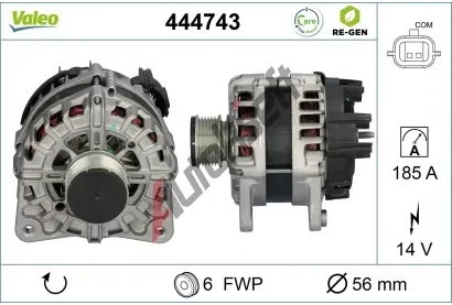 VALEO Altern�tor VALEO RE-GEN REMANUFACTURED VA 444743, 444743