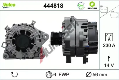 VALEO Alternátor VALEO RE-GEN REMANUFACTURED VA 444818, 444818 VALEO Alternátor VALEO RE-GEN REMANUFACTURED VA 444818, 444818