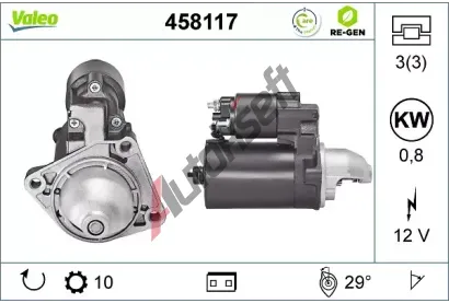 VALEO Startér VA 458117, 458117 VALEO Startér VA 458117, 458117