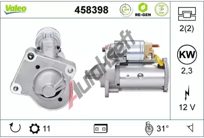 VALEO Start�r VALEO RE-GEN REMANUFACTURED STOP&START VA 458398, 458398