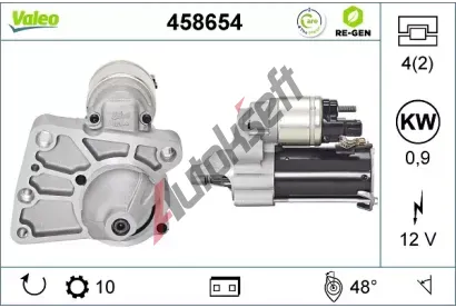 VALEO Startr VALEO RE-GEN REMANUFACTURED VA 458654, 458654