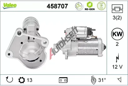 VALEO Startér VALEO RE-GEN REMANUFACTURED STOP&START VA 458707, 458707 VALEO Startér VALEO RE-GEN REMANUFACTURED STOP&START VA 458707, 458707