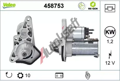 VALEO Start�r VALEO RE-GEN REMANUFACTURED VA 458753, 458753