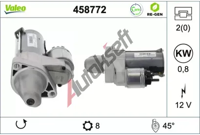 VALEO Startr VALEO RE-GEN REMANUFACTURED VA 458772, 458772