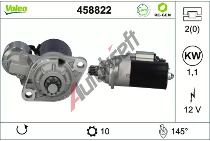 VALEO Start�r VALEO RE-GEN REMANUFACTURED VA 458822, 458822