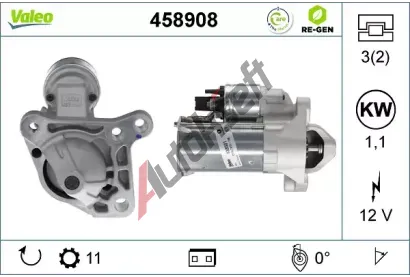 VALEO Startr VALEO RE-GEN REMANUFACTURED VA 458908, 458908