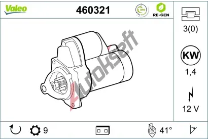 VALEO Start�r VALEO RE-GEN REMANUFACTURED VA 460321, 460321
