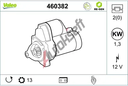 VALEO Start�r VALEO RE-GEN REMANUFACTURED VA 460382, 460382