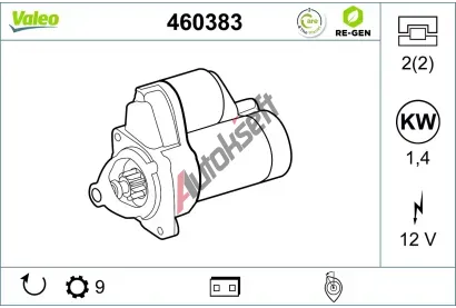 VALEO Startér VALEO RE-GEN REMANUFACTURED VA 460383, 460383 VALEO Startér VALEO RE-GEN REMANUFACTURED VA 460383, 460383
