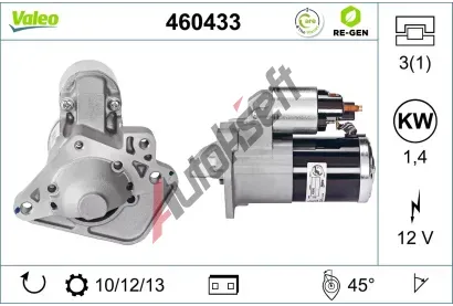 VALEO Startr VALEO RE-GEN REMANUFACTURED VA 460433, 460433
