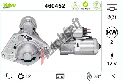 VALEO Startr VALEO RE-GEN REMANUFACTURED STOP&START VA 460452, 460452